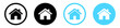 Web home icon for apps and websites, House icon, Home sign in circle or Main page icon 