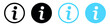 © icons gate - Information vector icon collection. Info icon, Black and blue information icon. Information, info simple vector icon, Help Logo, Hint Sign