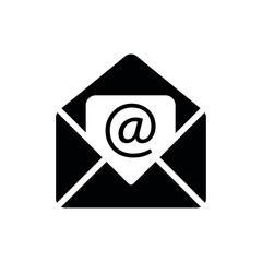 Leinwandbilder - Email Icon, newsletter icon, Open envelope pictogram for website design, mobile application, Editable stroke. Vector illustration