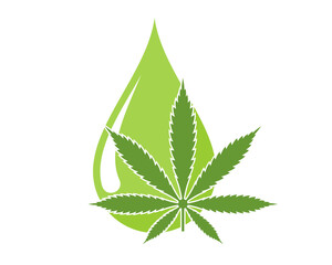 Sticker - Cannabis oil droplet logo