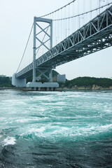 Poster - 鳴門海峡大橋と渦潮