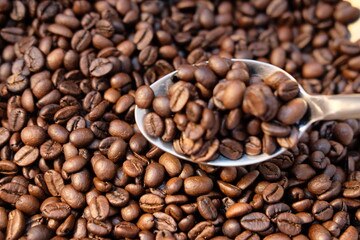 Canvas Print - coffee beans background