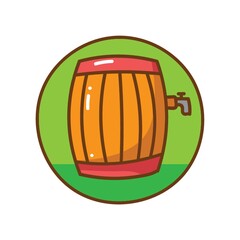 Sticker - german beer barrel with tap