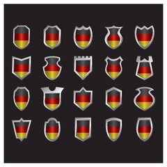 Poster - set of germany flag button icons