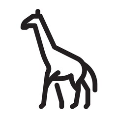 Poster - Giraffe on a white background