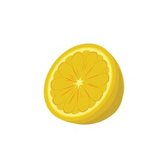 Sticker - Lemon on a white background