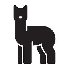 Poster - Llama on a white background