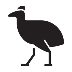 Sticker - Cassowary on a white background