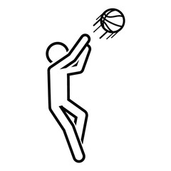 Sticker - basketball player