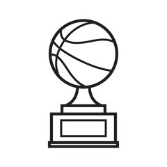 Sticker - basketball trophy