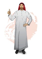 Sticker - middle eastern man