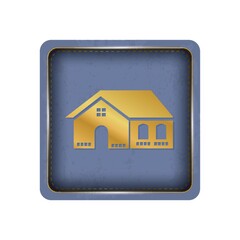 Wall Mural - Glassy house button design.