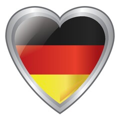 Canvas Print - germany flag button design