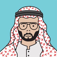 Sticker - middle eastern man