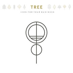 Sticker - tree template design