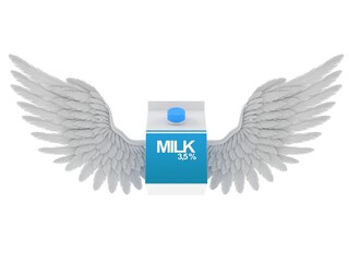 Canvas Print - Milk box with angel wings