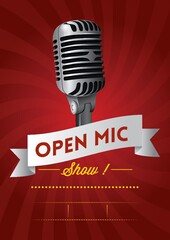 Sticker - open mic show poster design