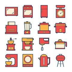 Wall Mural - Kitchen appliances collection