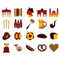 Canvas Print - Set of germany icons