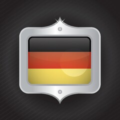 Canvas Print - Germany flag button design