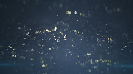 Wall Mural - hex computer code 3d render illustration