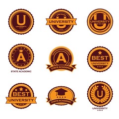 Poster - set of university logo elements