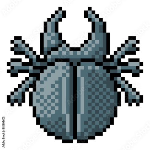 A beetle bug insect pixel a...