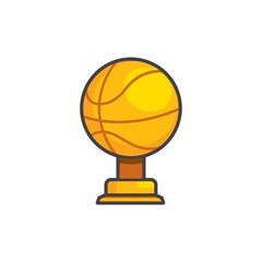 Sticker - basketball trophy