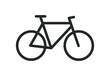 Bicycle icon silhouette. Bike sport shop logo sign. Biking trail symbol shape. Vector illustration image. Isolated on white background.