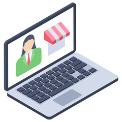 Wall Mural - isometric vector, ecommerce icon
