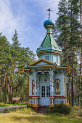 Wall Mural - Chapel in Konevsky Monastery on Konevets Island on Lake Ladoga - Russia