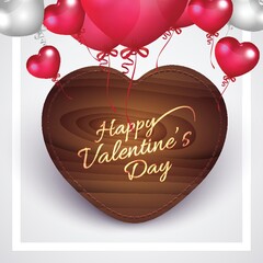 Wall Mural - Happy valentines day greeting