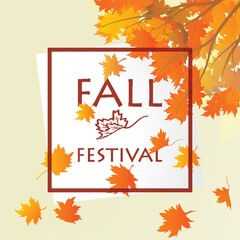 Wall Mural - Fall festival design