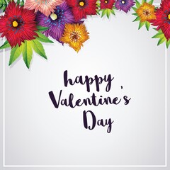 Wall Mural - Happy valentines day greeting