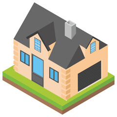 Wall Mural - 
Modern house isometric icon 
