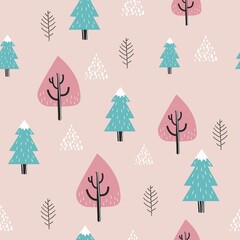 Poster - Pine trees background design