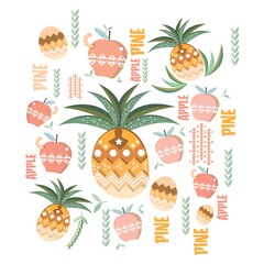 Sticker - apple and pineapple design