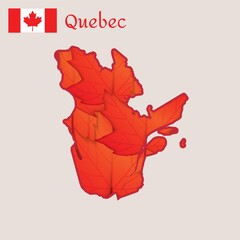 Wall Mural - Map of quebec, canada