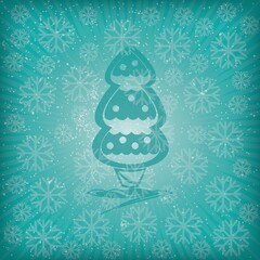 Sticker - christmas background design