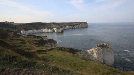 Wall Mural - View of the Cliffs and coast of the North Sea in Flamborough.