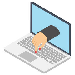 Wall Mural - online business isometric vector icon