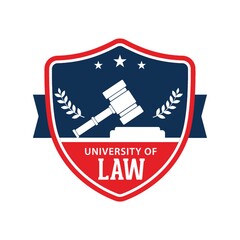 Sticker - university of law badge design