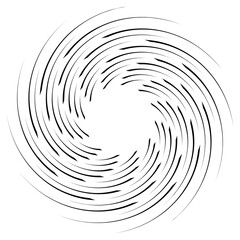 Leinwandbilder - Spiral, twist radial swirl, twirl circular vector illustration. Revolve, whirlpool effect