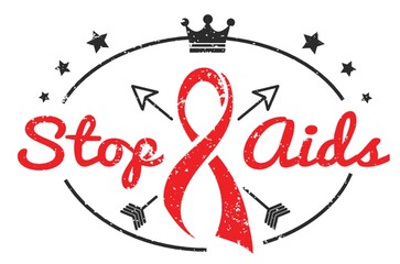 Canvas Print - stop aids design