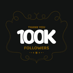 Poster - Thanking Post to the followers for completing 100K followers on social media.