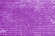 Pink Brick Wall. Interior Of A Modern Loft. Background For Photo And Video Filming. The Facade Of A Brick Building.