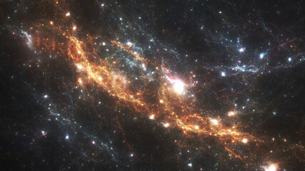 Wall Mural - fantasy star background, deep space illustration