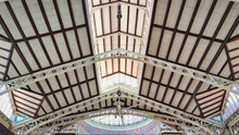 Roof And Structure Of The Central Market Of Valencia