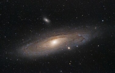 andromeda galaxy in high resolution and real colors astrophotography
