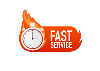 flat icon with express fast delivery for banner design. courier service. food delivery service. vect